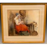 Scottish School (late 19th early 20th century), 'Scottish Fisherman's Wife', watercolour, 24cm x