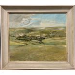 David James Honour, Valley in Lancashire, oil on canvas, 45cm x 54cm. Provenance: collection label