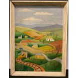 Cyril Stone (1912-2008), The Little Engine, signed, oil on board, 35cm x 26cm. Provenance: