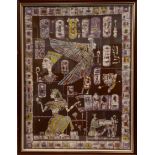 Marie Bultman, Egyptian Story, Batik, 102cm x 76cm. Provenance: collection label to verso