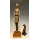 Gwynneth Holt, 'Standing Figure', studio pottery, stoneware, 34.5cm tall; another, Sidney