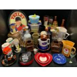 Advertising - Carlton ware Hovis teapot and toast rack; Martell Cognac Brandy jug; Cadbury mugs;