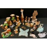 Decorative ceramics - Hornsea Fauna ware, ewers, posy vases; Goebel wildlife series models,
