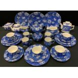 A Burleigh Ware Victorian Chints tea and dinner service, for six; Ringtons teapot and sucrier