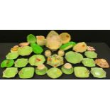Ceramics - a set of six Crown Devon side plates; a Beswick celery dish, another; Crown Devon cabbage