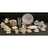 A Noritake tea service; a Japanese charger; Copenhagen The Hans Christian Andersen Collectors