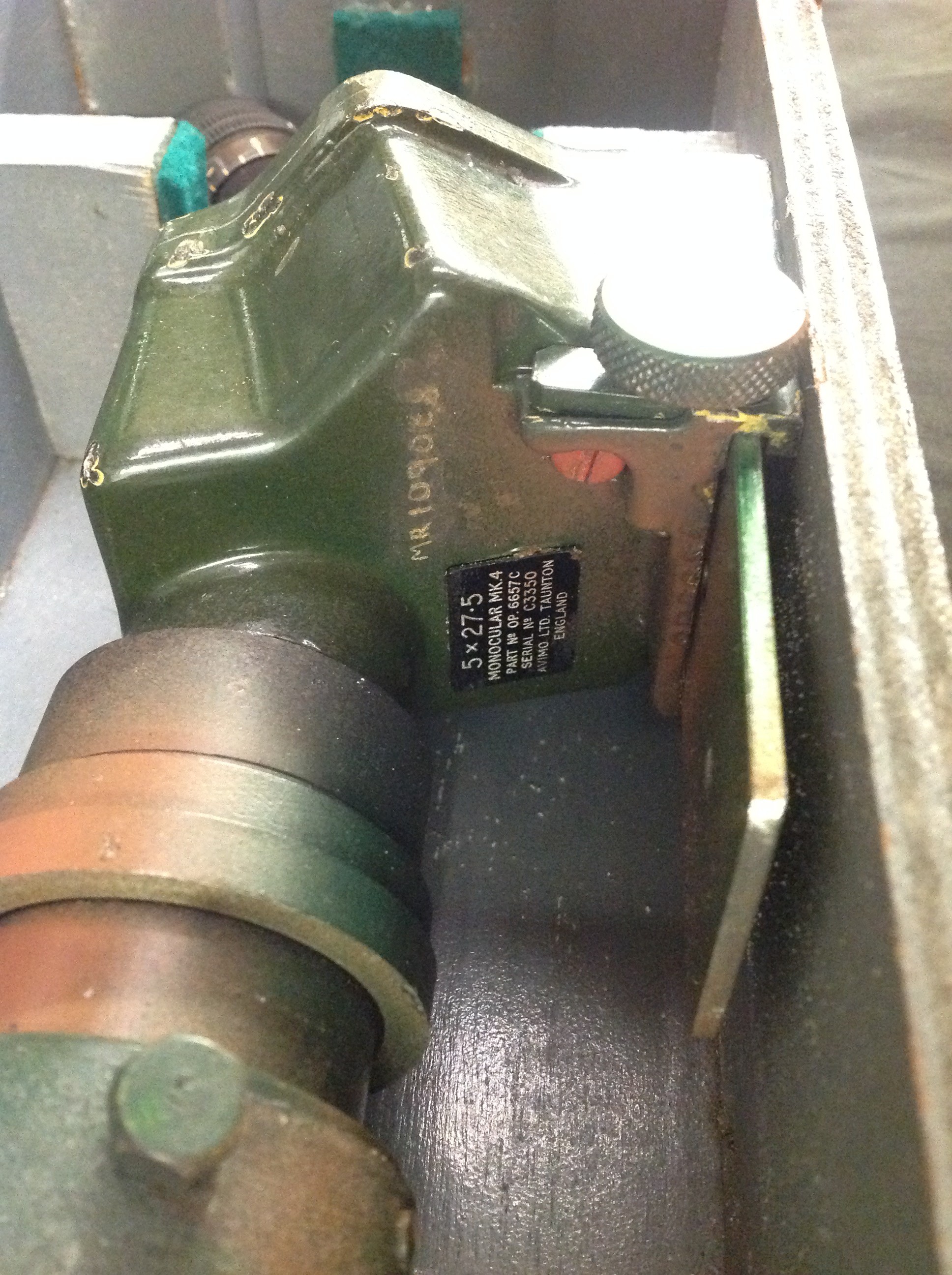 RAF Aircraft Periscope, 6B/2764, cased: along with Monocular MkV, various mountings, etc - Image 6 of 6