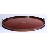 An Edwardian mahogany tray, c.1905