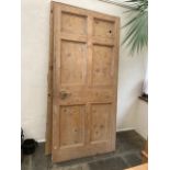 Two large Victorian pine panelled doors; another, smaller **This lot is located at Cressbrook