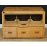 Retail & Industrial Salvage - a shop display haberdashery counter, 72.5cm high, 107cm wide, 53.5cm