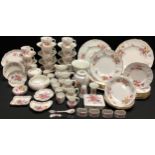 Royal Crown Derby- a Posie tea set for eight, Posie coffee cups and saucers, Posie dinner plates,