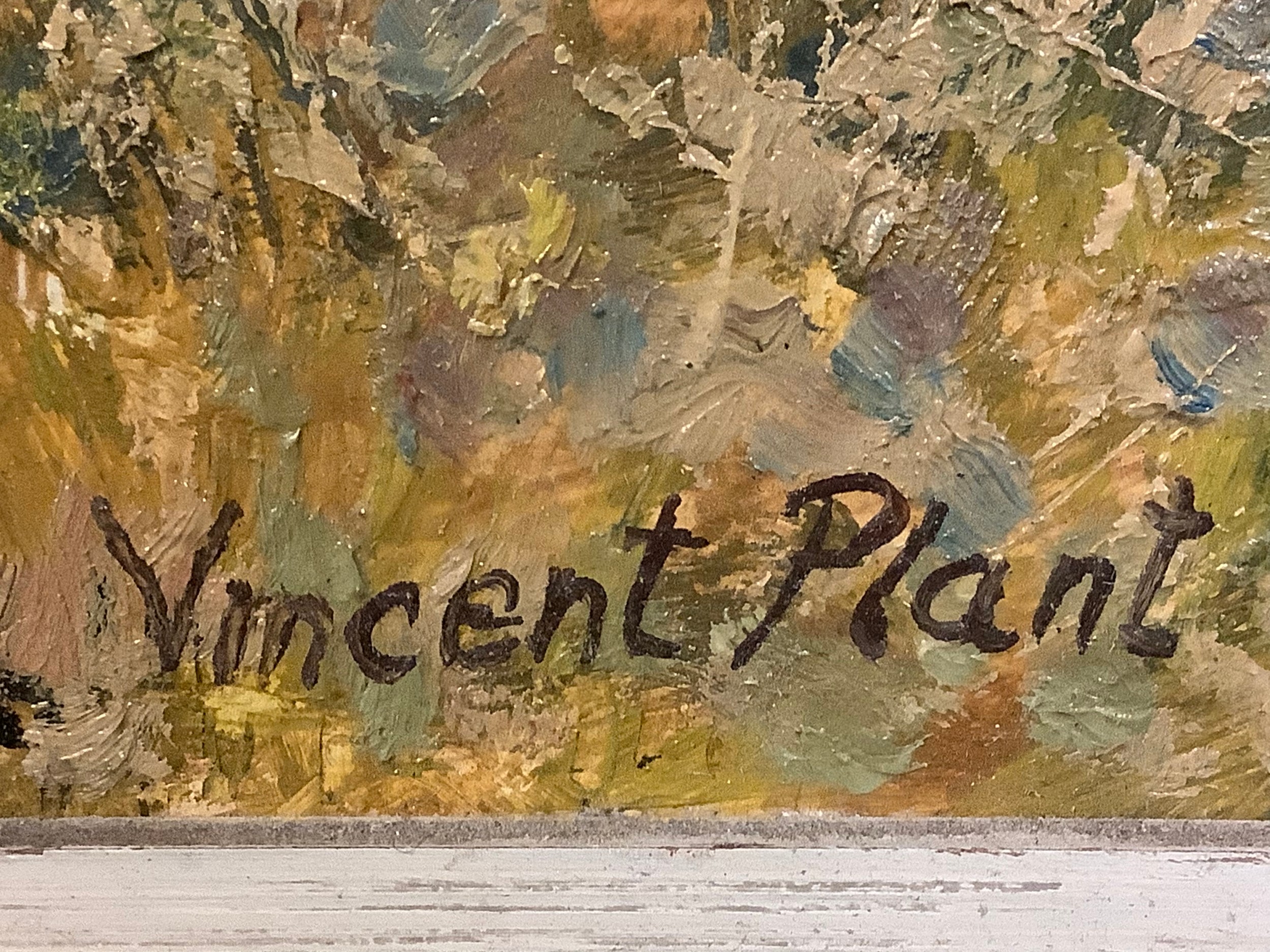 Vincent Plant Cottage in Autumn signed, oil, 34cm x 44cm - Bild 3 aus 3