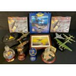 Aviation Interest - Corgi, Atlas and other model aeroplanes; Mayflower glass; Vulcan cap and badge