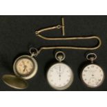 Boxes and Objects - a stopwatch; a Thomas Russell pocket watch; a compass on Albert