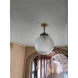 Lighting - a frosted glass ceiling light; a ceiling dome; etc **This lot is located at Cressbrook