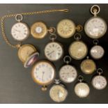 Horology - three 19th century gentleman's silver pocket watches, hallmarked; four 19th century