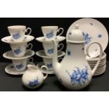 A Rosentahl coffee service, comprisngi coffee pot, milk jug, six cups, saucers, side plates and