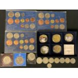 Coins and Medallions - Westminster Mint presentation box of six compartments containing four