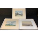 Robert Ernest McEune (1876-1952) Countryside signed, watercolour, 26cm x 37cm; others (3)