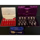 A set of six silver rat tail pattern teaspoons, Jubilee 1935, British Hall Marks, London,