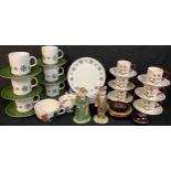 A Johnsons Snow White pattern coffee set; a Wedgwood Mayfield pattern coffee set; a collection of