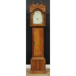 A longcase clock, the dial inscribed in pencil M. Godfrey, Cowbridge, 206.5cm high, 45.5cm wide,