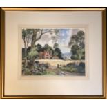 James Priddey RBSA 1916-1980 Croome Farm Worcestershire signed, dated '74, watercolour