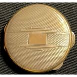 An Art Deco silver compact, Birmingham 1937