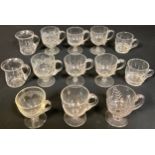 Glassware - early 19th century and later custard cups, various designs and sizes, qty