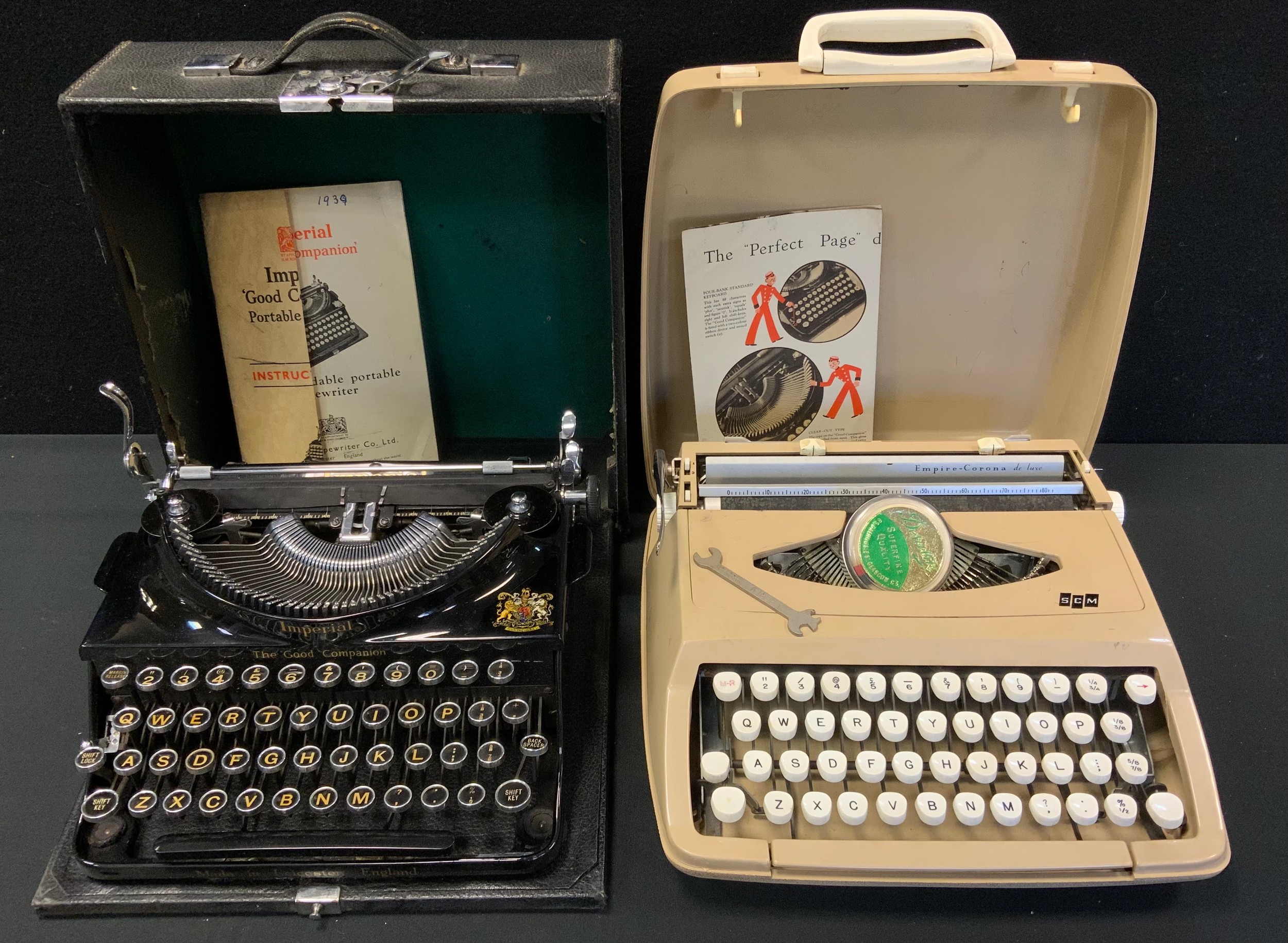 An Imperial Good Companion typewriter, 1939; another, later (2)