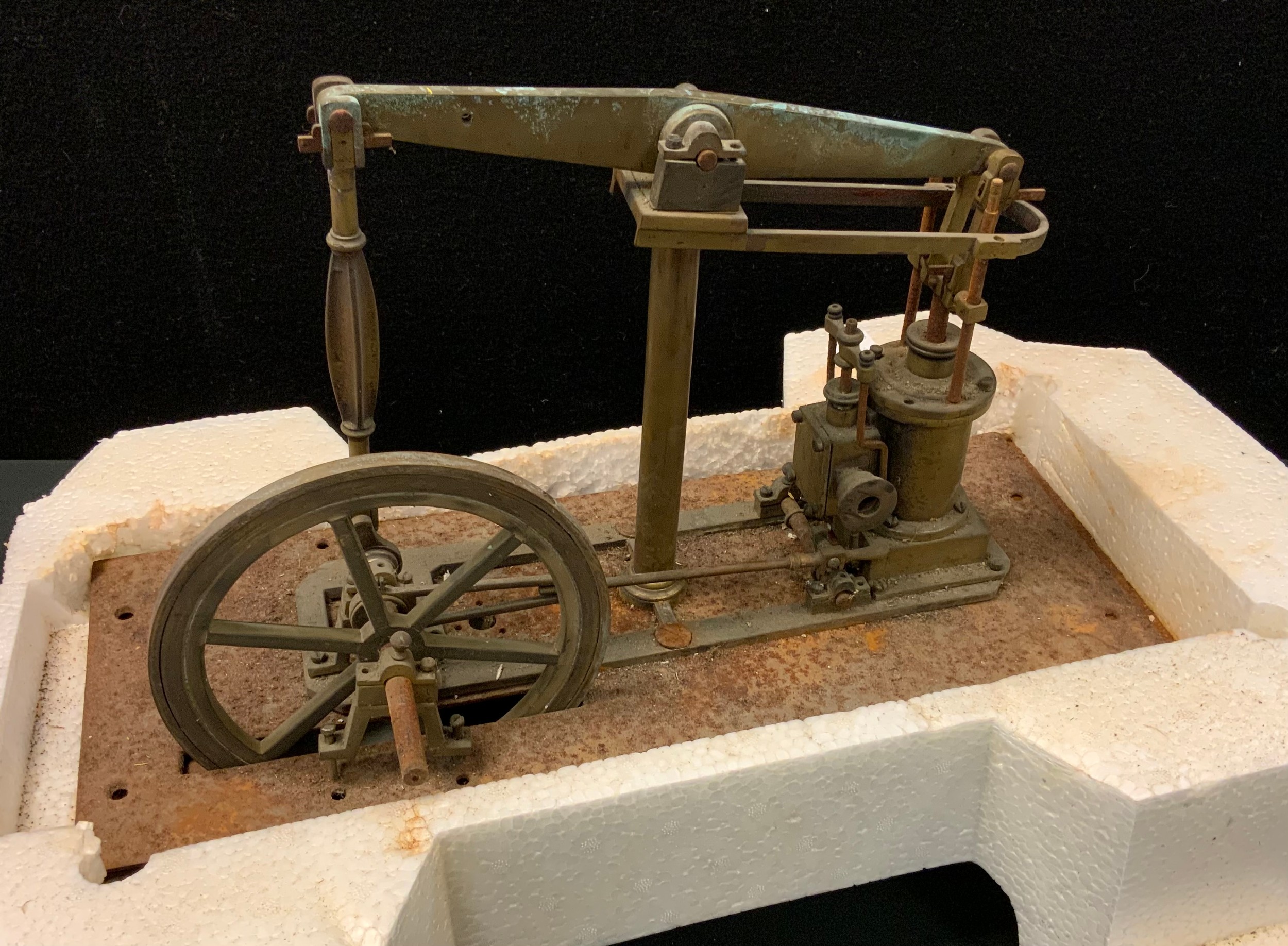 A scratch built model of a stationary beam steam engine - Image 2 of 2