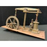 A scratch built model of a stationary beam steam engine