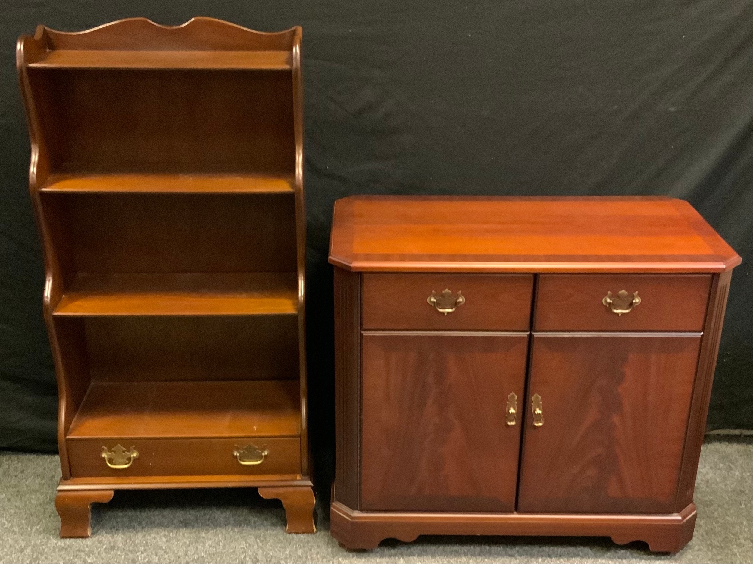 A reproduction Burley Butler heated sideboard, 74cm high, 85cm wide, 46cm deep; a J.Sydney Smith