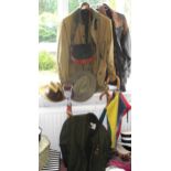 Country Sports - Beaver coat, 40in; Deerhunter coat, 48in; hats, shooting stick, umbrella; etc