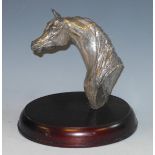 Equestrian - Rosemary Hetherington (by), a silver equestrian study of an Arab, head and neck, signed