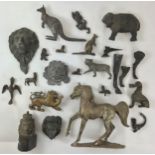 A large quantity of 19th century and early 20th century castings, mainly lions, tigers, kangeroos