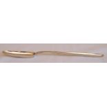 A George III silver marrow scoop, 23cm long, Solomon Hougham, London 1796