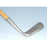 Golf - A novelty silver golf putter, "The York", hickory shaft, leather grip, Sheffield, 1992