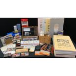 Artist's paints and materials - a comprehensive collection of watercolour paints, ink, pencils,