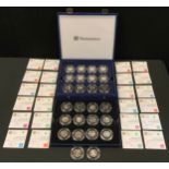 Coins & Tokens - Royal Mint London 2012 Sports Collection silver 50 pence coins, each proof cased,