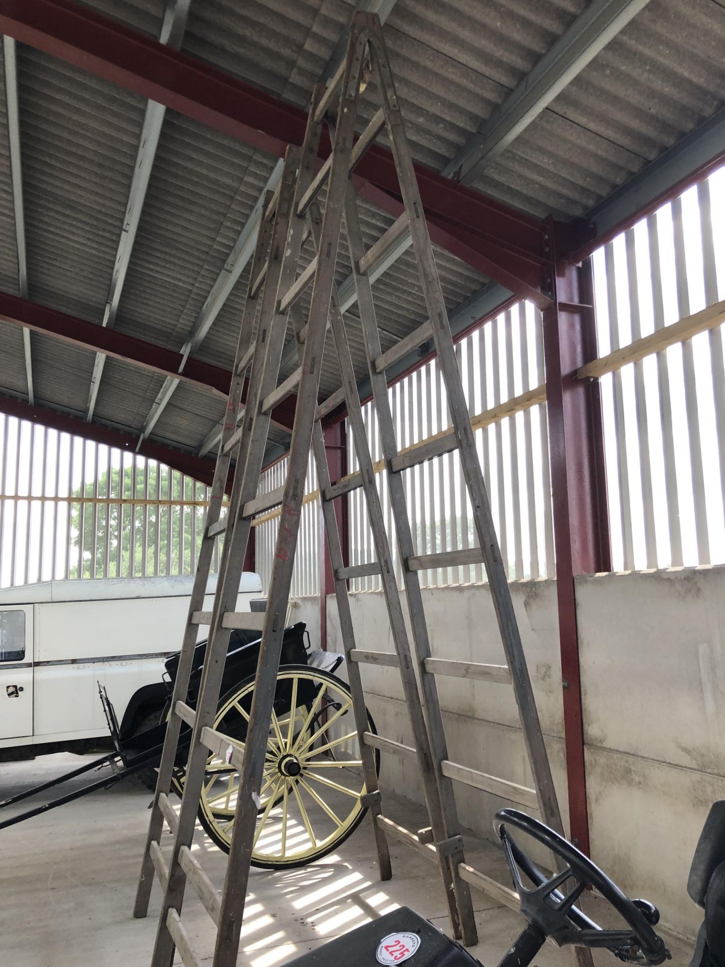 Pair of Bardsleys of Colchester Vintage Step ladders - Image 2 of 3