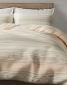 Pure Brushed Cotton Striped Bedding Set, Double RRP £49.50