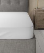 Pure Egyptian Cotton 400 Thread Count Sateen Fitted Sheet, Double RRP £35