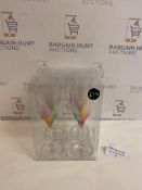 Set of 4 Rainbow Picnic Glasses