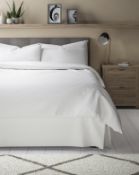 Soft & Silky Egyptian Cotton 400 Thread Count Sateen Valance Sheet, King Size RRP £55
