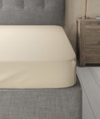 Luxury Egyptian Cotton 400 Thtread Count Percale Fitted Sheet, Double RRP £35