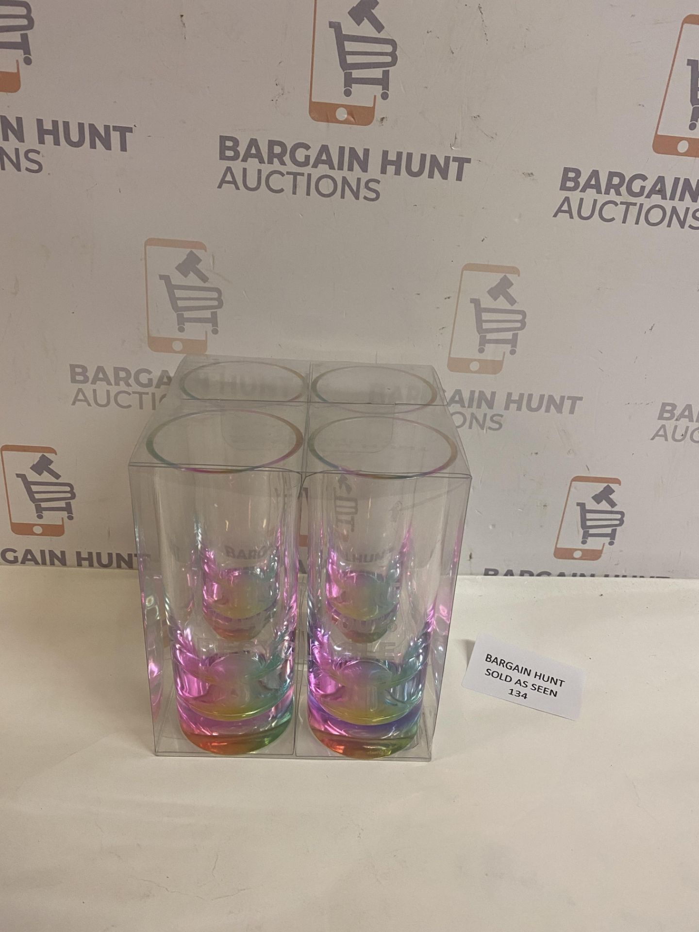 Set of 4 Rainbow Picnic Glasses