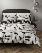 Easycare Reversible Cotton Mix Abstract Bedding Set, Super King