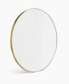 Milan Small Round Mirror, Antique Brass RRP £69