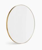 Milan Small Round Mirror, Gold (colour may vary, see image) RRP £69